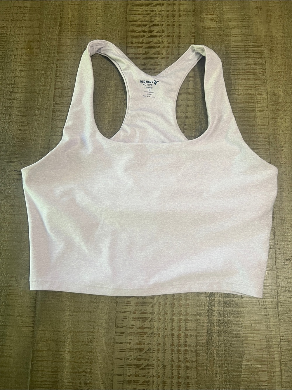 Old Navy Light Lavender Racerback Cropped Sports Top